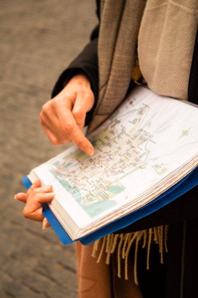 Un mapa de Barcelona, ​​que muestra el casco antiguo.