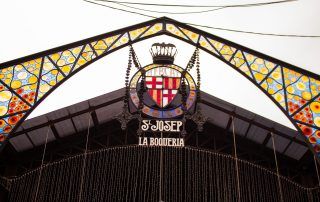 The entrance to La Boqueria Market on Las Ramblas